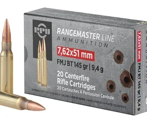 PPU 7.62X51 145GR RM FMJBT 20/500
