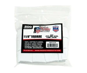 PRO-SHOT PATCH .22-.270CAL SQ 500 CT