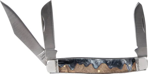 ABKT ROPER LAHAR SERIES 3BLADE - STOCKMAN 3.25" WOOD RESIN HNDL