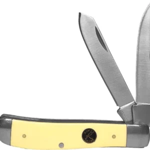 ABKT ROPER PECOS TRAPPER 2.5" - LINER LOCK CREAM HANDLES