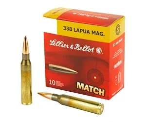 S&B 338LAPUA 250GR SIERRA HPBT 10/BX