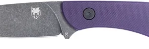 COBRATEC D2 SKINNER 3.75" FULL - TANG PURPLE G10 W/KYDEX SHEAT