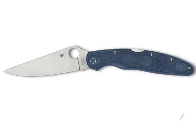 SPYDERCO POLICE 4 LTWT 4.38" BLU/SLV