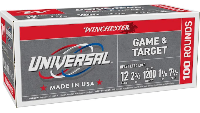 WIN UNIVERSAL 12GA 2.75 #7.5 1-1/8OZ 100/2
