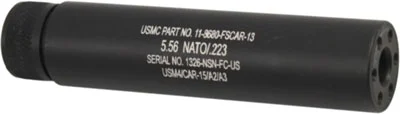 GUNTEC AR15 FAKE SUPPRESSOR - 5.5" 1/2X28 THREADS BLACK