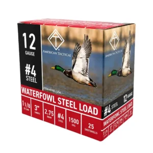 ATI Waterfowl Steel Shotshells 12ga 3" 1-1/8oz 1500fps #4 25/ct