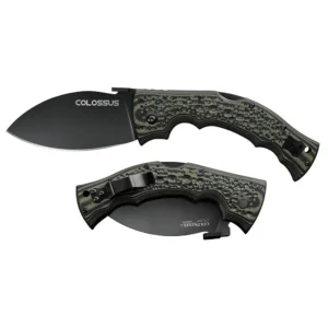 Cold Steel Colossus Folding Knife 4" Leaf Blade Black
