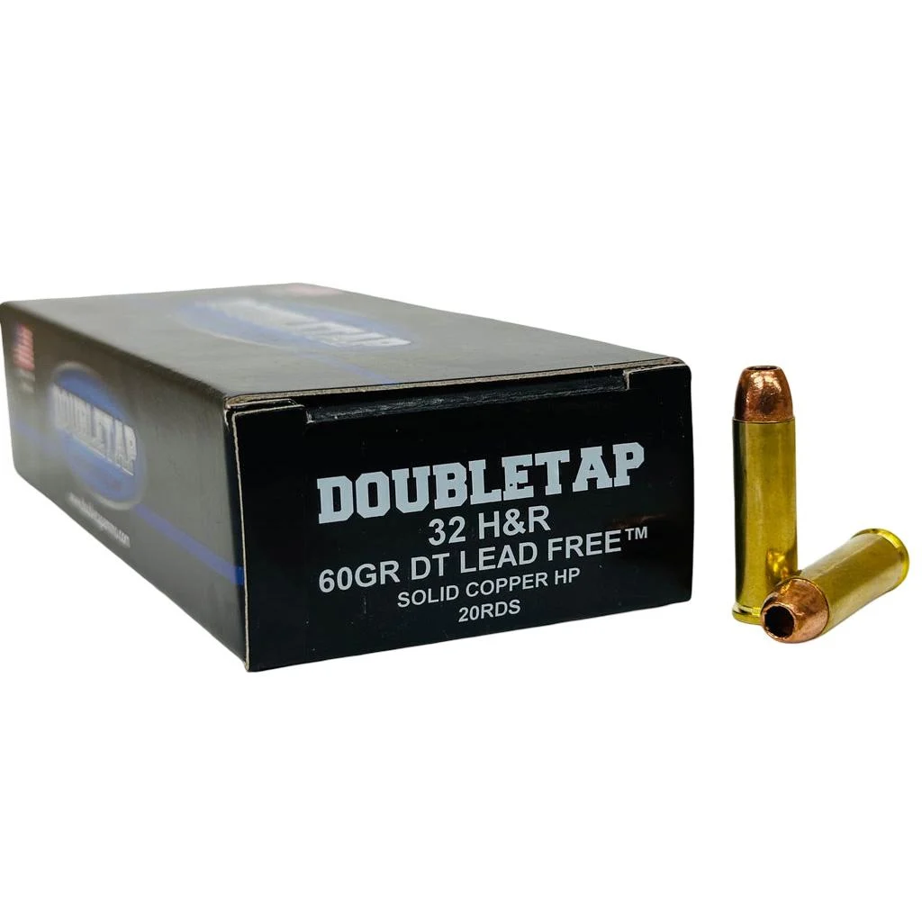 Double Tap DT Lead Free Handgun Ammunition .32 H&R Mag 60gr SC-HP 1300 fps 20/ct