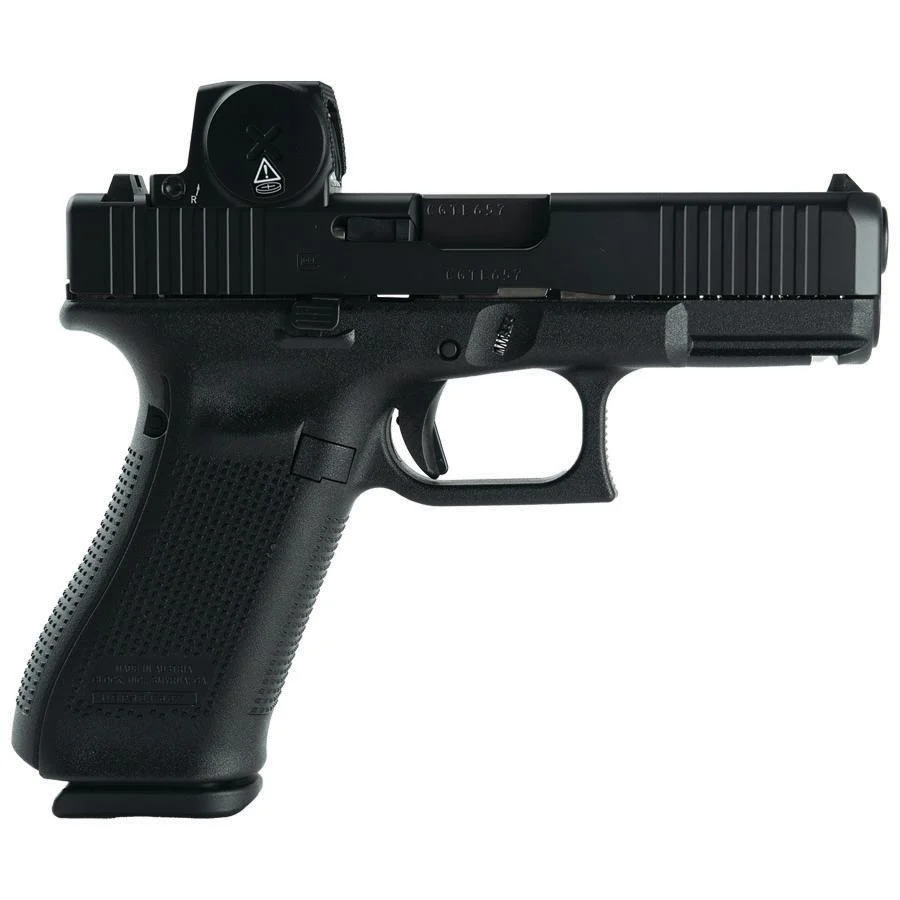 Glock V-Series Optic Ready Model 45 Handgun 9mm Luger 17rd Magazines(3) 3.7" Barrel Black Cerakote Vortex Defender Optic Austria