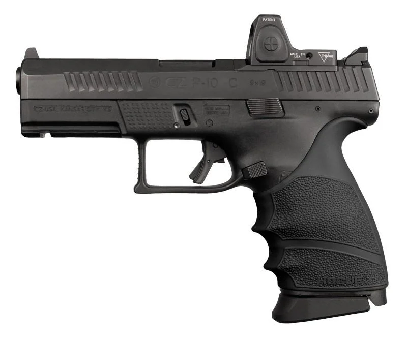 Hogue HandAll Beavertail Grip Sleeve CZ P-10 Compact 9mm - Black