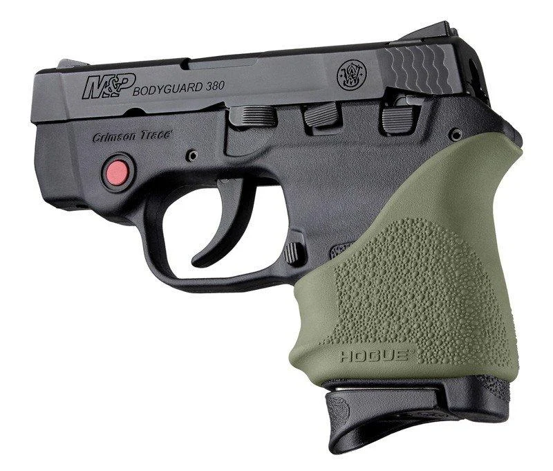 Hogue HandAll Beaver Grip Sleeve S&W Bodyguard 380/Taurus TCP & Spectrum OD GN