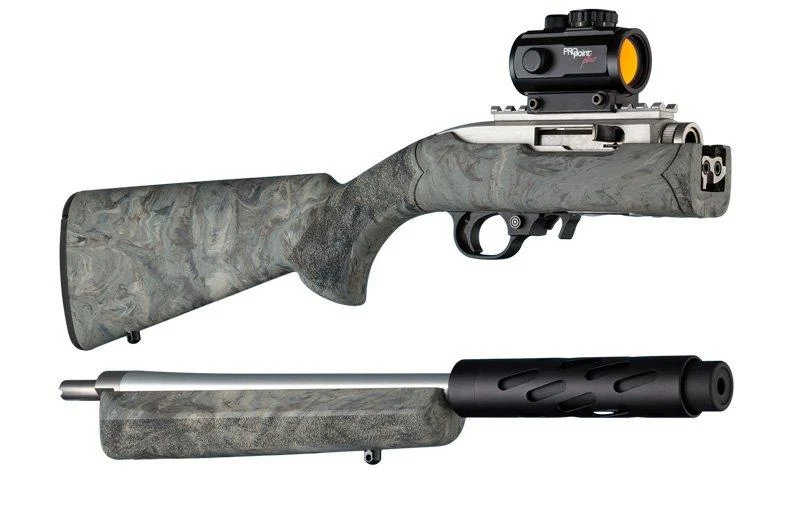 Hogue Ruger 10-22 Takedown Rub. OM Stock w/Standard Barrel Chan. Ghillie Green