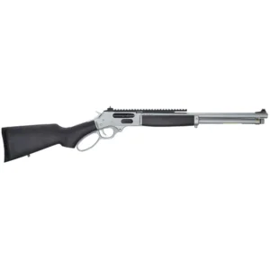 Henry All-Weather Lever Action Side Gate Rifle .45-70 4rd Magazine 18.43" Barrel Black Stained Hardwood and Silver with Picatinny Rail