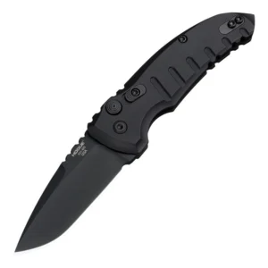 Hogue A01-Microswitch Automatic Folder Knife 2-3/4" Drop Point Blade Black