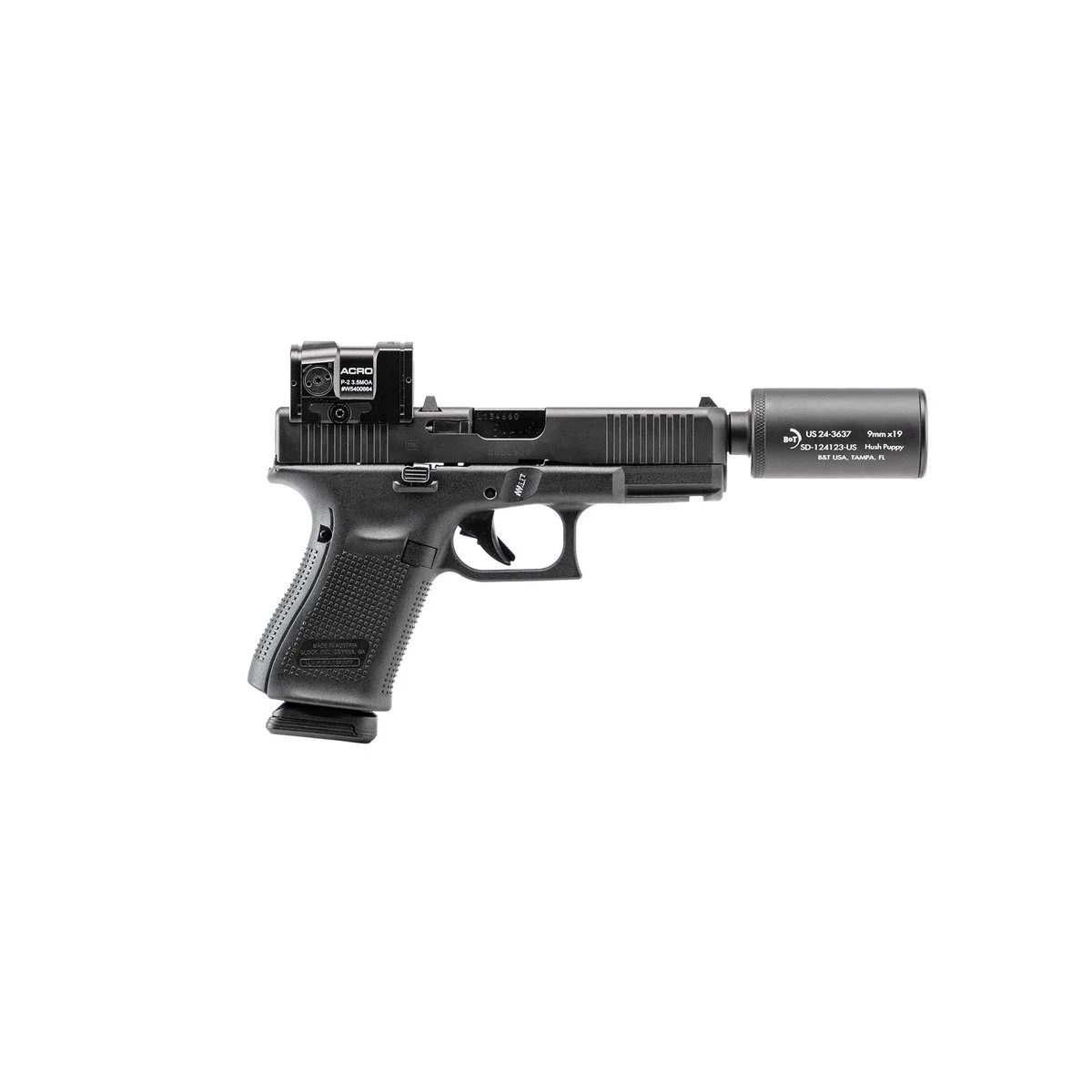 B&T Hush Puppy Suppressor Coyote Tan - MUST BUY HUSH PUPPY KIT- KHBTHUSHPUPPYKITCSTM