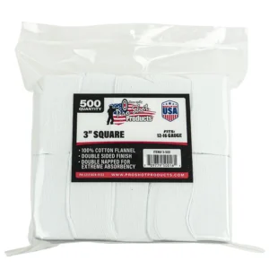Pro-Shot 3" Square 100% Cotton Patches 500/ct