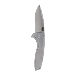 SOG Knives Aegis FLK 2.0 Folding Knife 3-1/4" Drop Point Blade Silver