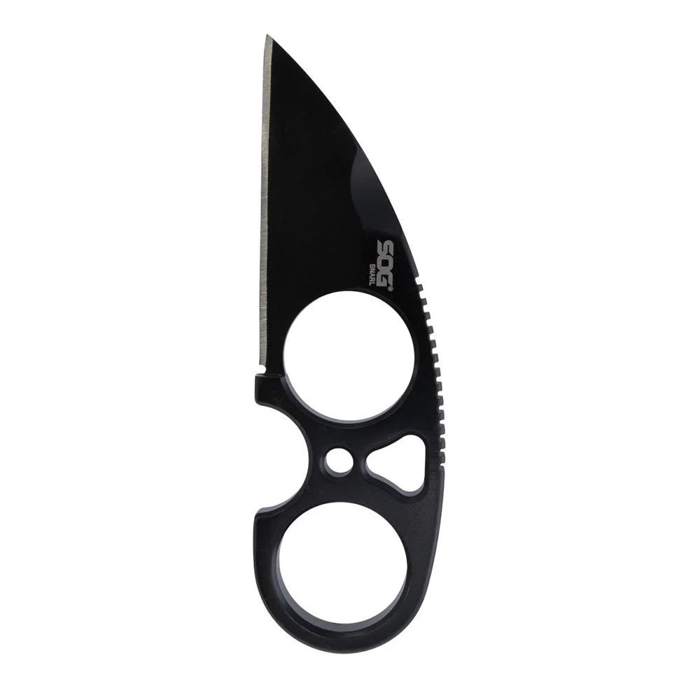 SOG Knives Snarl Blackout Fixed Blade Knife 2.3" Sheepsfoot Blade Black