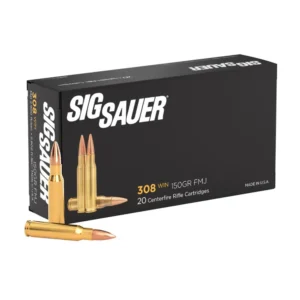 Sig Sauer Elite Ball Rifle Ammunition 308 WIN 150gr FMJ 2900 fps 20/ct