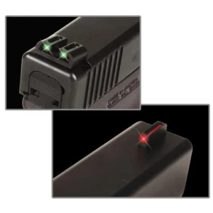 Truglo Brite-Site Fiber-Optic Sights (Low) for Glock 17 / 17L 19 22 23 24 26 27 33 34 35 38 39 45 Front Red Rear Green