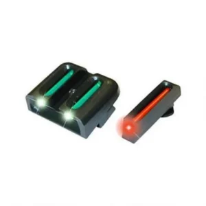 Truglo Fiber-Optic Sights Fit Glock Slimline Models 42/43/43x/48 Front Red/Rear Green