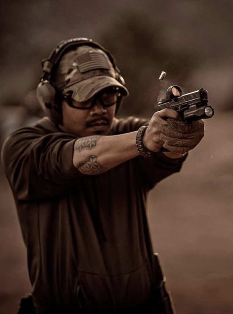 Nick at the shooting range